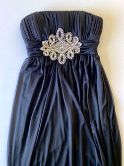 Black Davids Bridal Night Gown/Dress/ Prom Dress XS Petite 