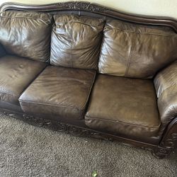 Brown Leather Couches 