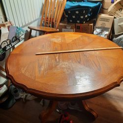 Oak Dining Room Table And 4 Chairs
