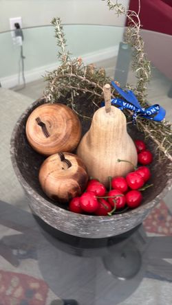 Fruit in wood for decoration