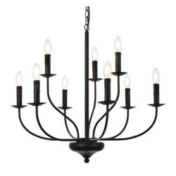 Elegant Lighting Westley 9 Light 28" Wide Taper Candle Style Chandelier
