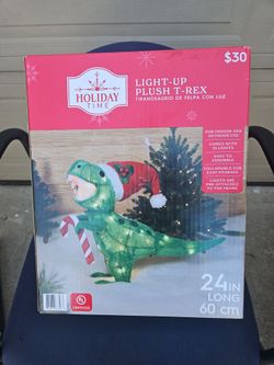 Holiday Time Light-Up Plush T-Rex 24in