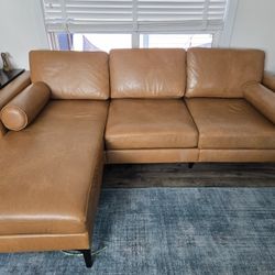 Burrow Leather Couch with Chaise