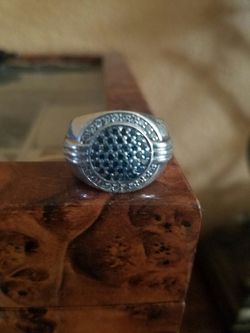 Blue Diamond cluster ring