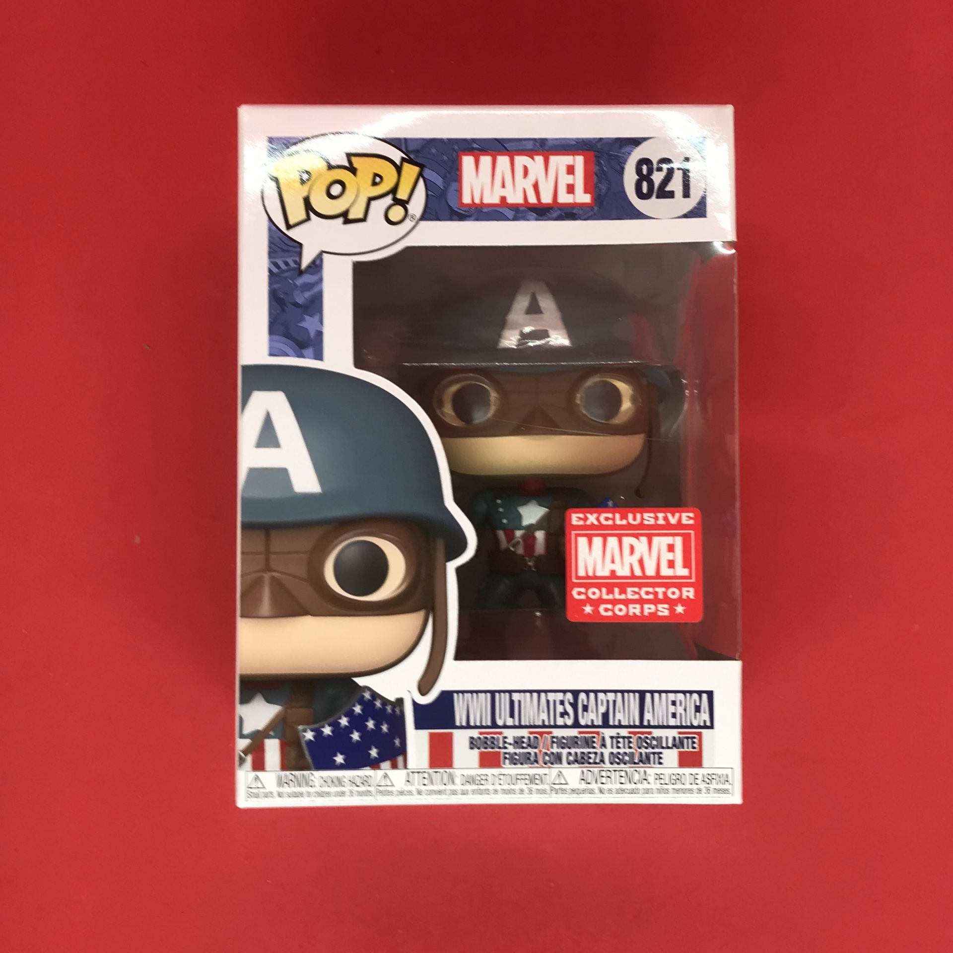 Funko POP! MCC Exclusive WWII Ultimates Captain America #821 - Avengers - Marvel