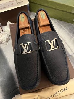 Louis Vuitton Black Leather Loafers, US 11