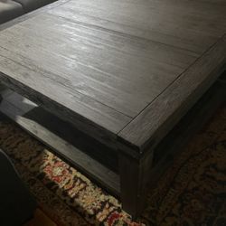 Large Square Solid Wood Coffee Table 