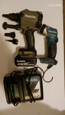 Makita blower and lamp