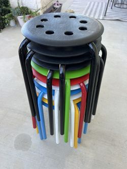 Norwood Stacking Stools for Kids and Adults, 17.75" Standard Height Portable