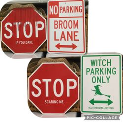 Halloween Signs — 2 sided, Set Of 2 