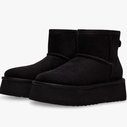 Black ankle boots with platform sole #ankleboots ( STEVE MADDEN ) size 6.5 new 