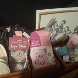 Mask, Scrubs, Razors, Soap Flakes