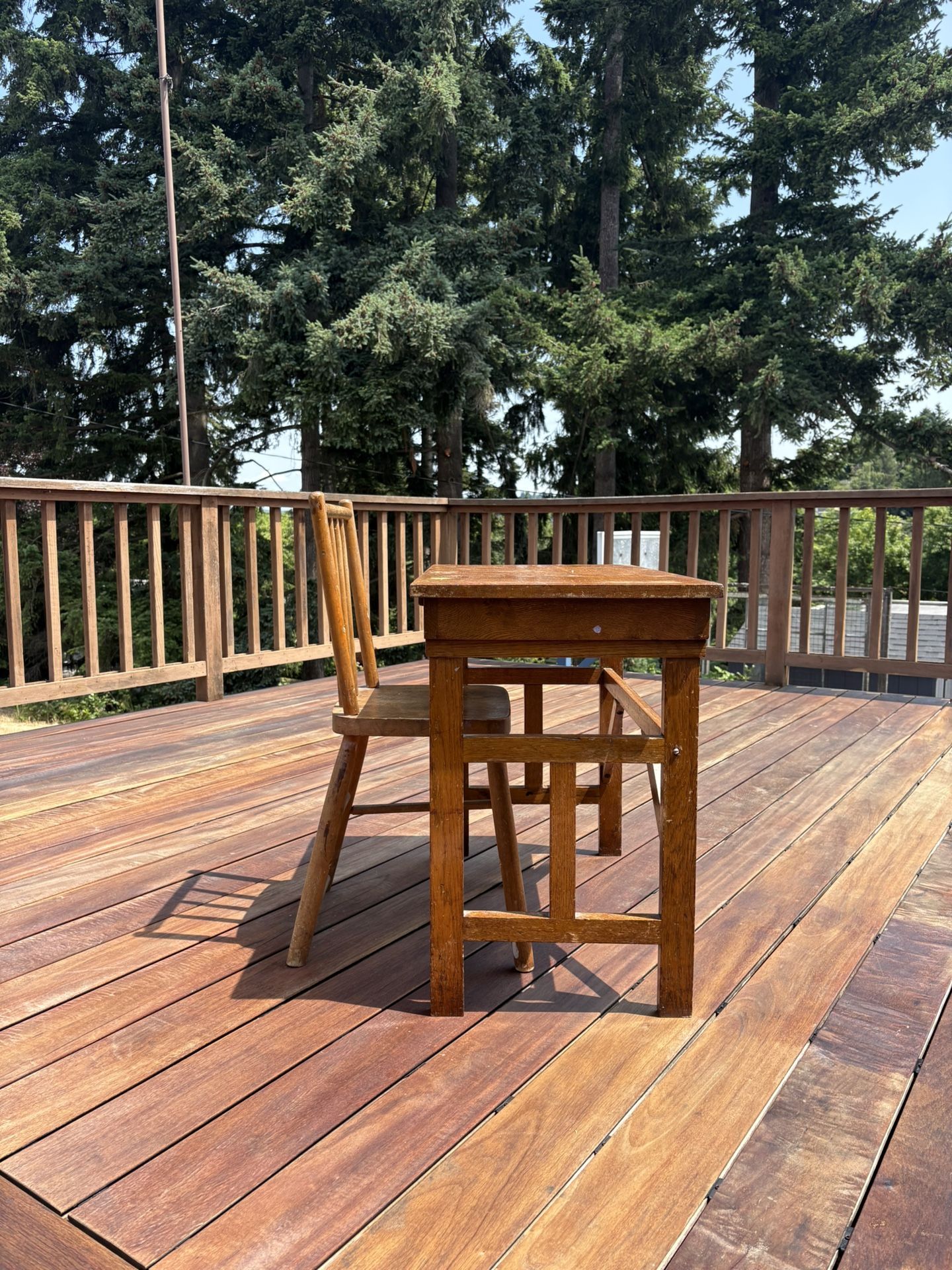 Vintage Child’s Desk with Matching Chair
