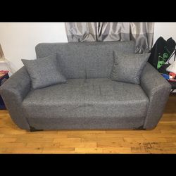 Grey Small Storage / Futon Couch