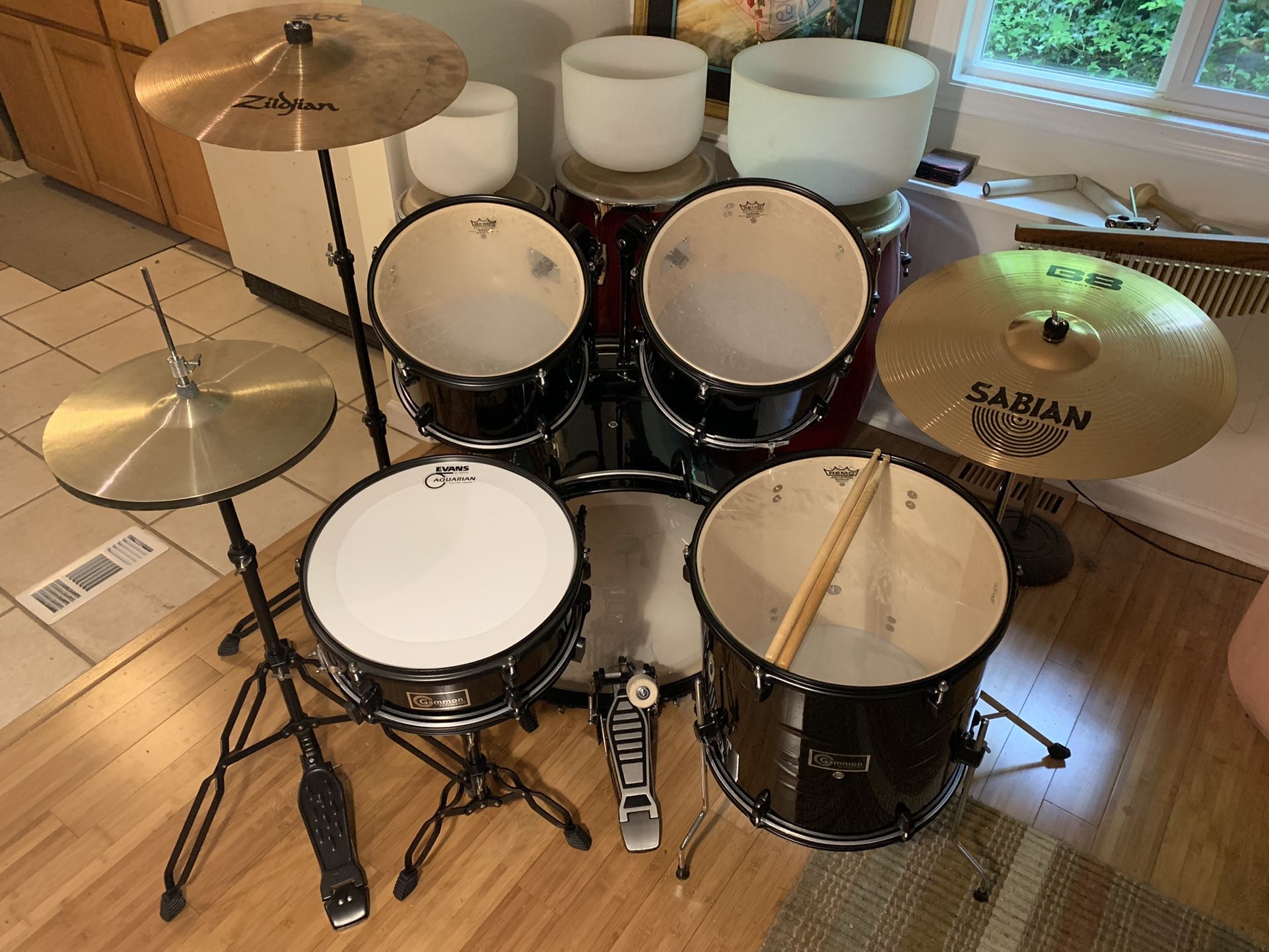 Upgraded Gammon Drum Set, Cymbals