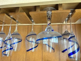 Blue swirl Pier 1 Imports glasses