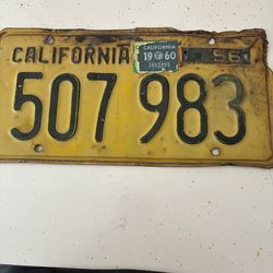 Vintage 1956 Car Plates