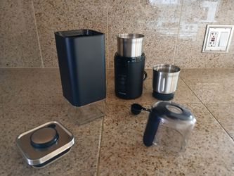 NEW SHARDOR Coffee Grinder Electric & 16oz Square Glass Coffee  Storage Container