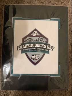 Anaheim Ducks Day Disney 2019 litho