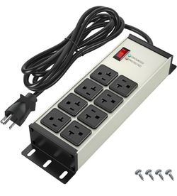Heavy Duty Power Strip 20 Amp, 12 Gauge Surge Protector, 6FT
2500W Extension Cord with Multiple Outlets,