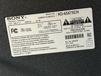 Sony 65" 4K TV – Model KD-65X75CH