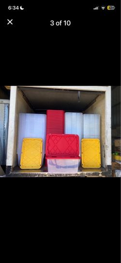 Heavy duty 27 gal clear storage bins