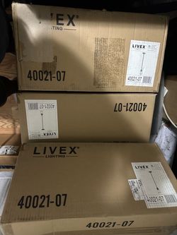 3- Pack-Livex Lighting Pendant Light 40021-07 (3 Units)