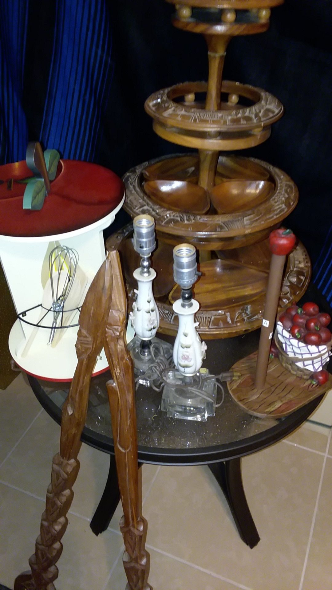 Pineapple turn table with extras, large fork and spoon plus extras great christmas gifts