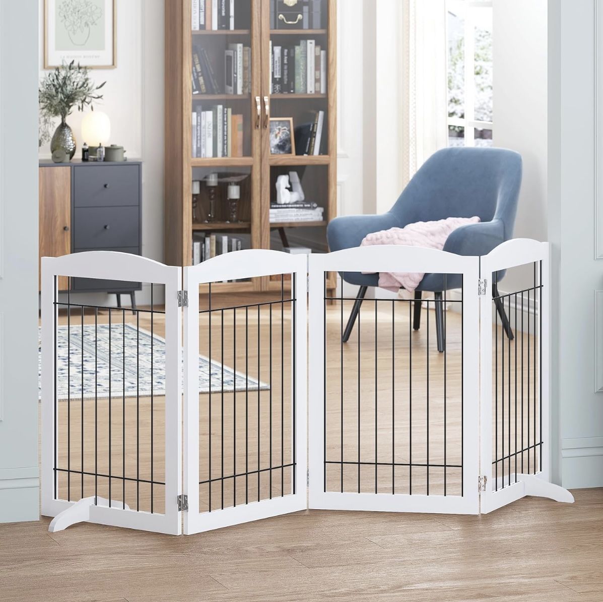 Tall Dog Gate with Door Walk Through 