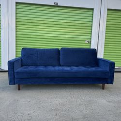 Blue Velvet Sofa Free Delivery 