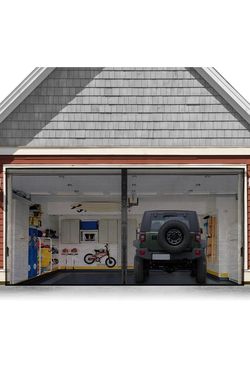 Garage Door Screen For 2 Car 15x7FT