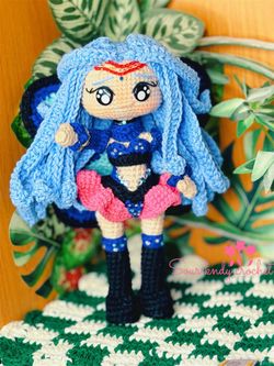 Crochet Hand Made Salior Mon Metal Papillon