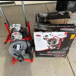 RIDGID K-400 Drain Cleaning Snake Auger 120-Volt Drum Machine with C-32IW 3/8 in. x 75 ft. Cable +