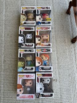 “Horror Funko Pop Lot – Leatherface, Chucky, The Crow, Exorcist, Carrie, Hellraiser, Ash – $350”