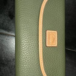 Dooney & Bourke Green and Tan Wallet