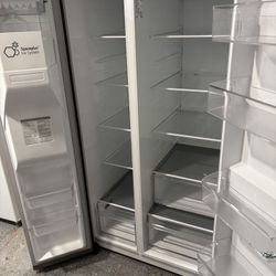 New LG - 26.6 Cu. Ft. Side-by-Side Smart Refrigerator with External Ice and Water - Stainless Steel Model: LS27T3230SSKU