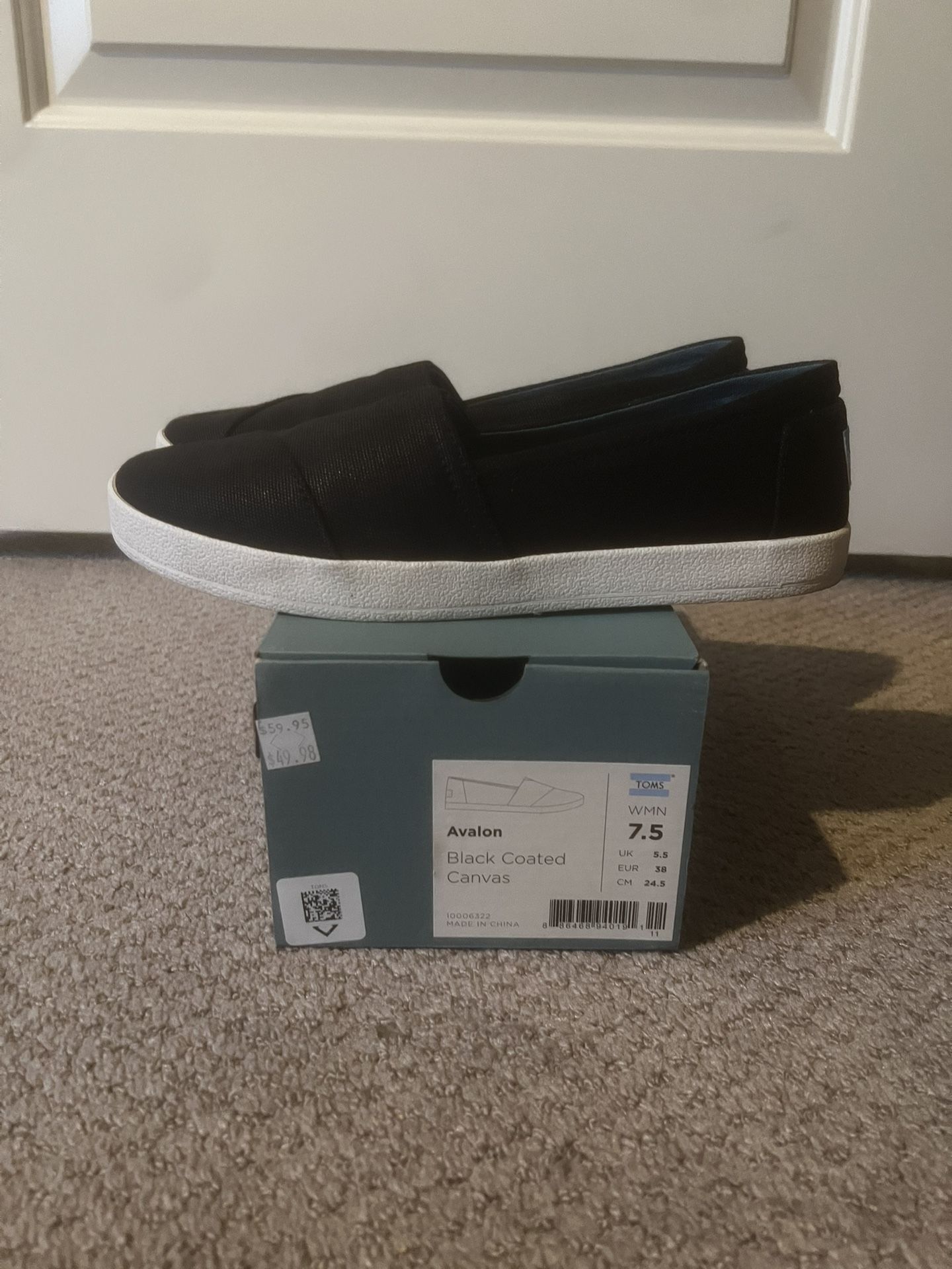 Toms Avalon (Black Coated Canvas)