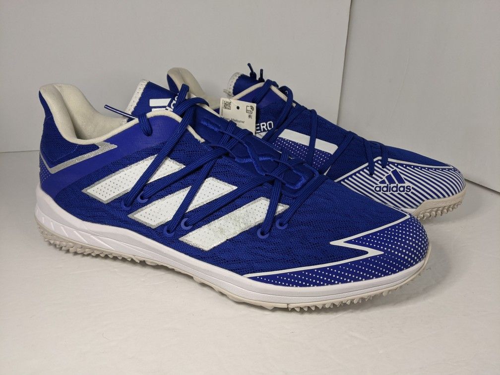 Adidas Adizero Afterburner Turf Baseball Shoes Blue FV9414 Mens Size 12.5 - NEW