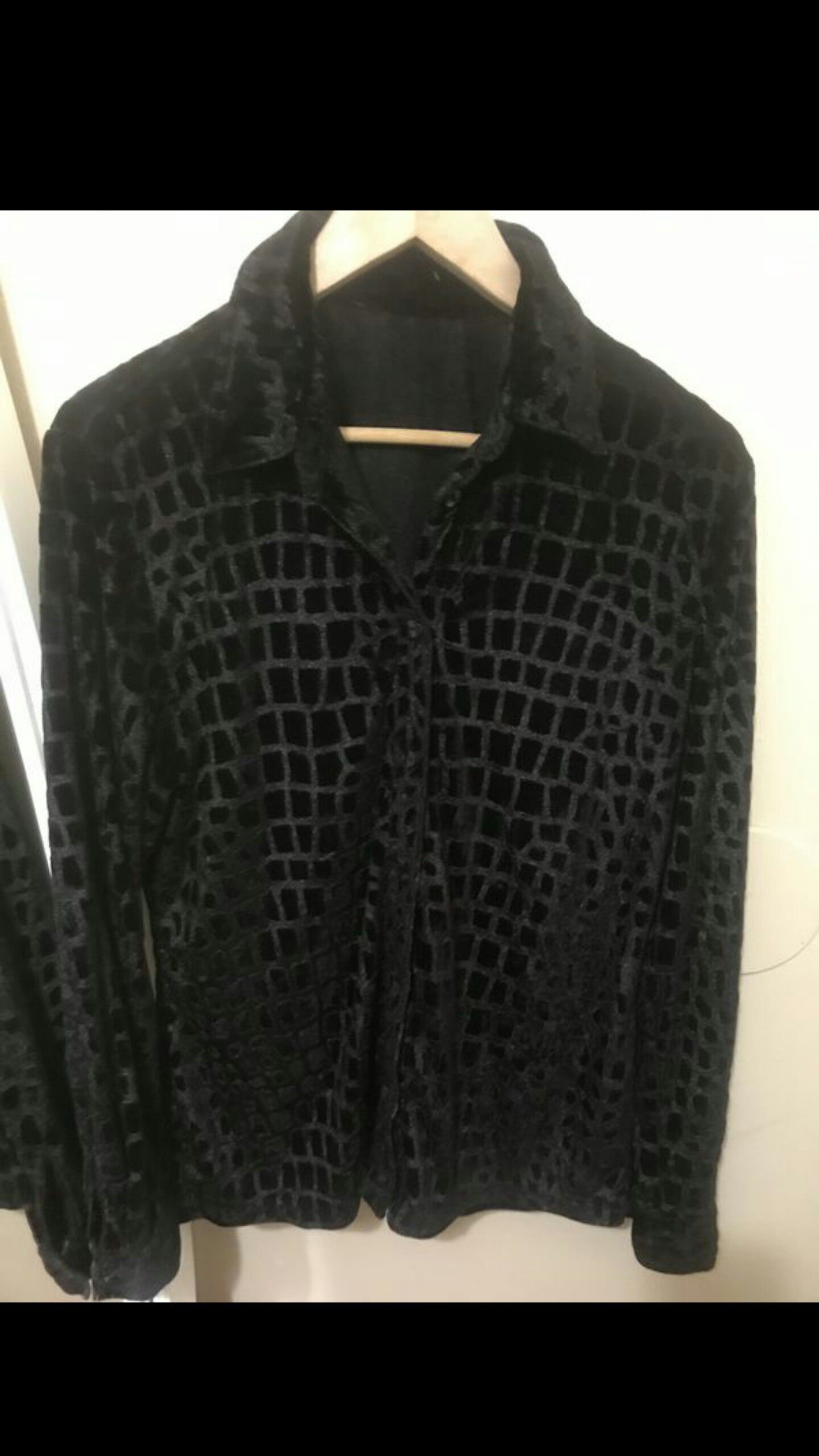 Black Long Sleeve Blouse/Blusa Manga Larga