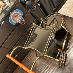 Bar Cart 2 Shelf Gold Plated