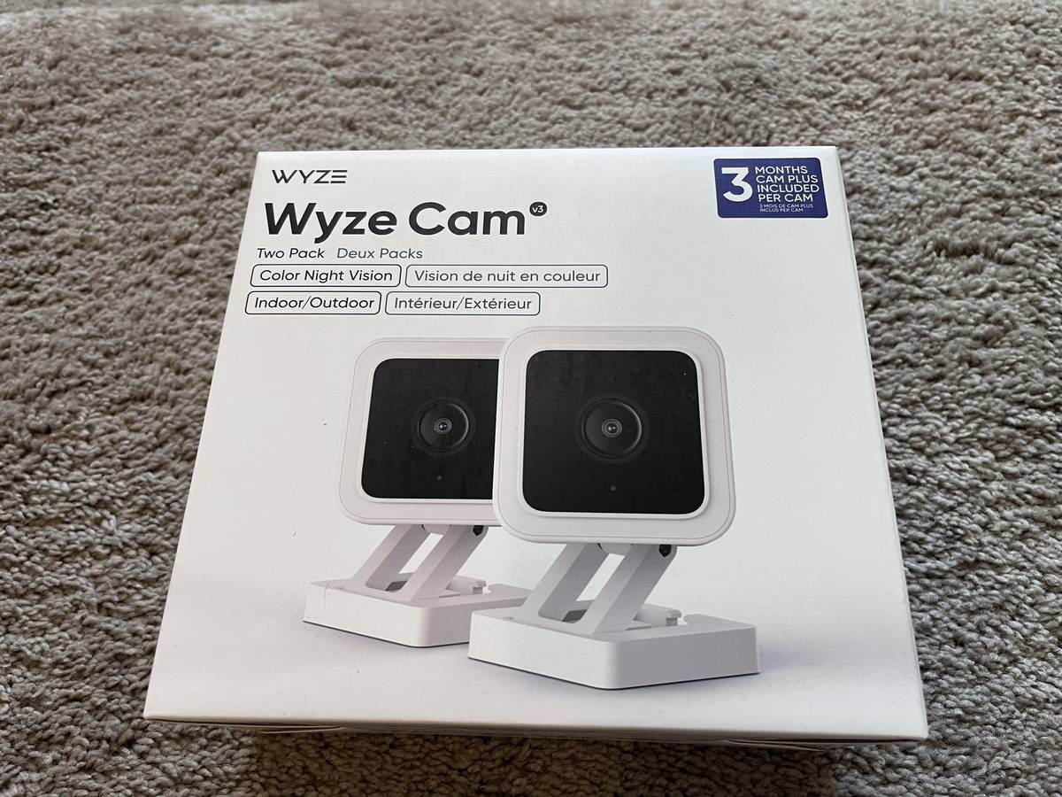 2-Pack Wyze Cam v3 with Color Night Vision, 1080p HD *Sealed Package*