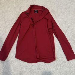 Red Button Up Dress Shirt 👔 