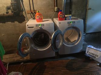 Kenmore washer and electric dryer three years old stackable set originally $1300 for sale $800 for the set