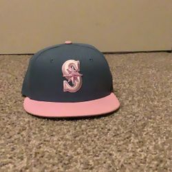 Pink And Blue Mariners Hat