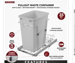Pullout waste bin
