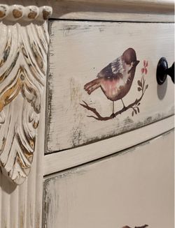 Gorgeous, repurposed, buffet, and mirror