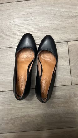 Black Wedges Round Toe