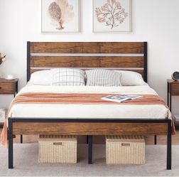 Twin bed frame and mattress