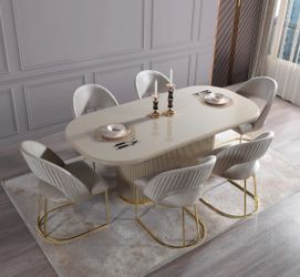 Dining Set, Table & 6 Chairs