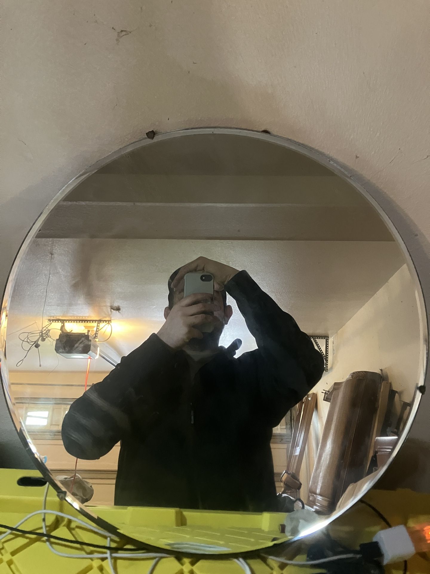 $15 20” Antique Round Wall Mirror